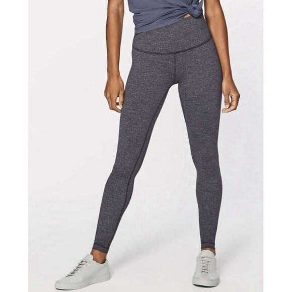 Lululemon Wunder Under Hi-Rise Tight *28" Luon Variegated Knit Size 2 EUC - Picture 1 of 6